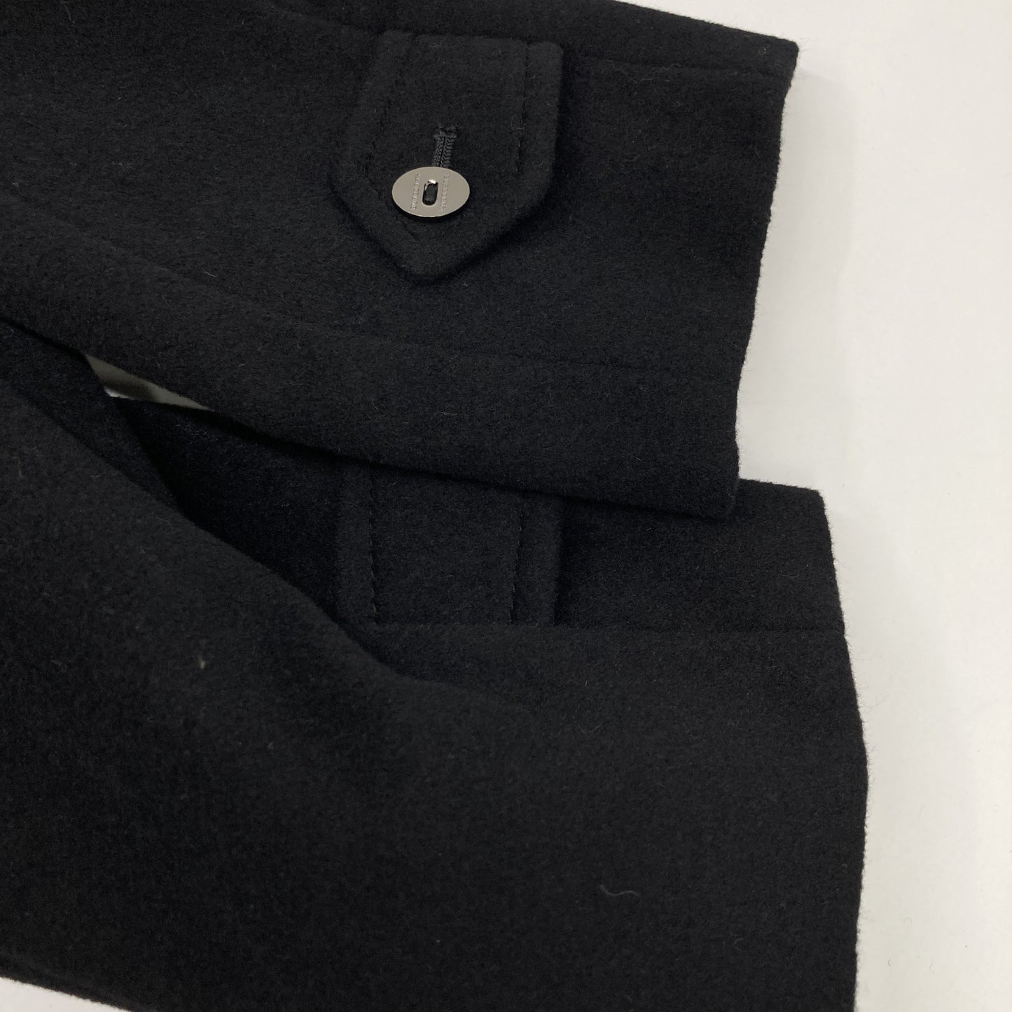 BURBERRY LONDON バーバリーロンドン ﾌﾞﾗｯｸ FN022-870-09 ｳｰﾙ×ｱﾝｺﾞﾗ ﾄﾚﾝﾁｺｰﾄ コート 36