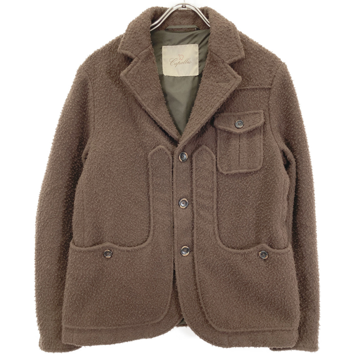 CAPALBIO カパルビオ ﾌﾞﾗｳﾝ G501W1928 ｶｾﾝﾃｨｰﾉ ｻﾌｧﾘｼﾞｬｹｯﾄ ジャケット 44
