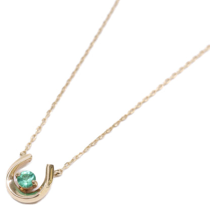 STAR JEWELRY スタージュエリー 【美品】2JN1070 K10 HORSESHOE EMERALD NECKLACE ホースシュー エメラルド ネックレス