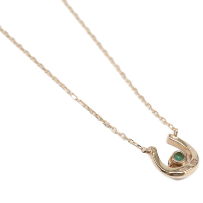 STAR JEWELRY スタージュエリー 【美品】2JN1070 K10 HORSESHOE EMERALD NECKLACE ホースシュー エメラルド ネックレス