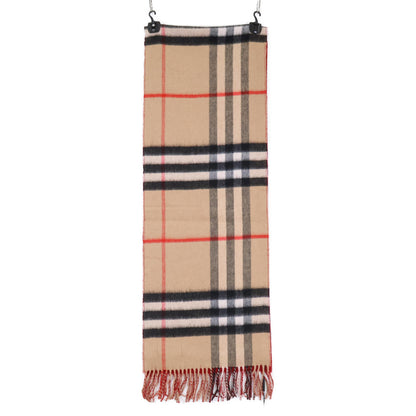 BURBERRY バーバリー 【新品同様】4043853/67B ジャイアントチェック カシミヤ フリンジ マフラー 168 x 30cm