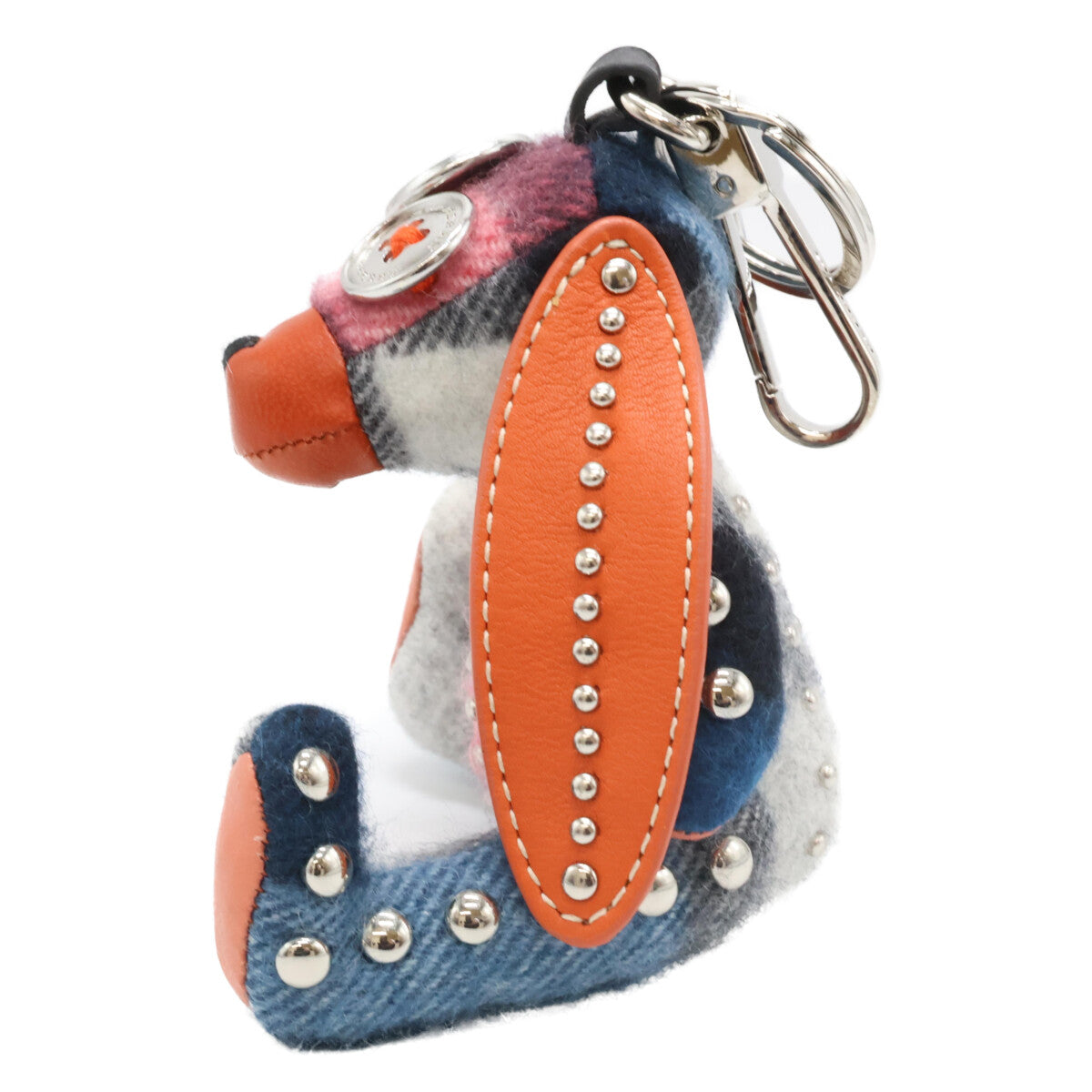 BURBERRY バーバリー 【新品同様】犬型 ファブリック/レザー キーホルダー