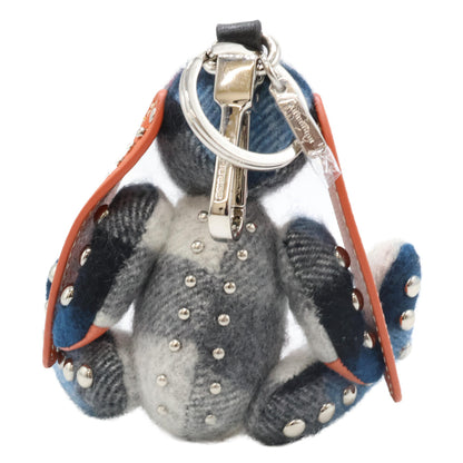 BURBERRY バーバリー 【新品同様】犬型 ファブリック/レザー キーホルダー