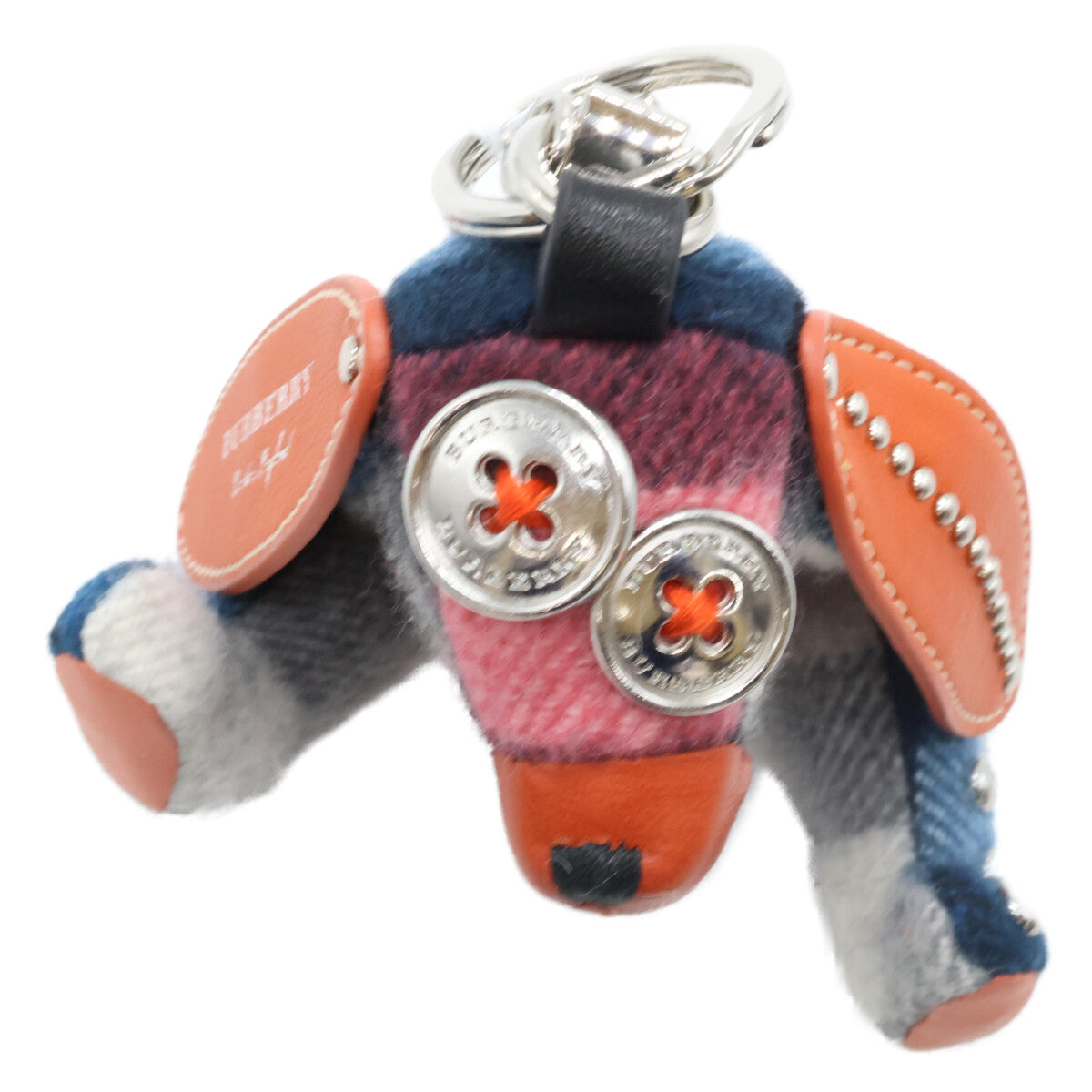 BURBERRY バーバリー 【新品同様】犬型 ファブリック/レザー キーホルダー