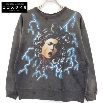 SAINT MICHAEL セントマイケル 24AW SM-YS1-0000-029 ﾌﾞﾗｯｸ CREW NECK SWEAT SHIRT MEDUSA トップス M