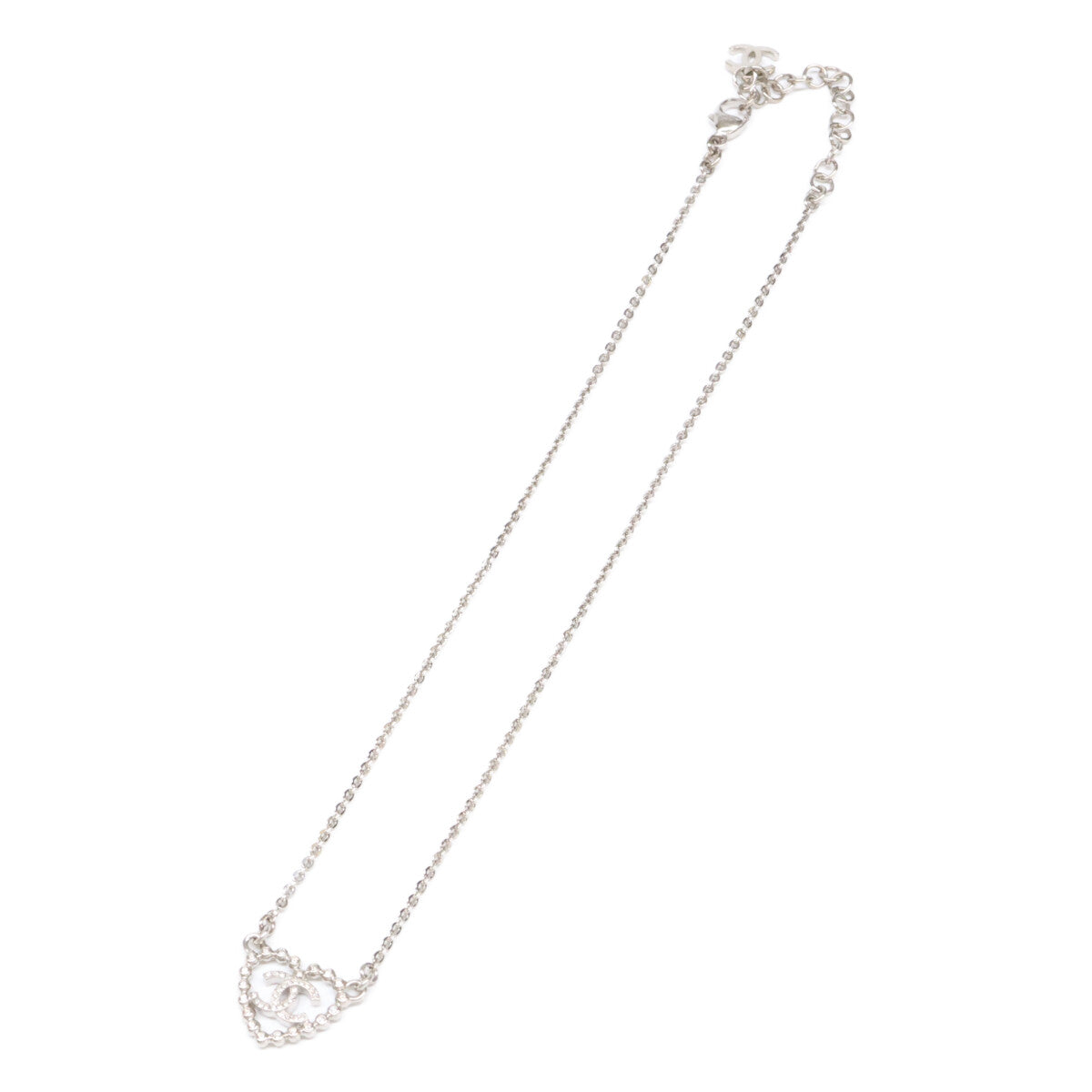 CHANEL シャネル 新品同様 C25P ABF459 B19984 ハート ラインストーンココマーク ネックレス