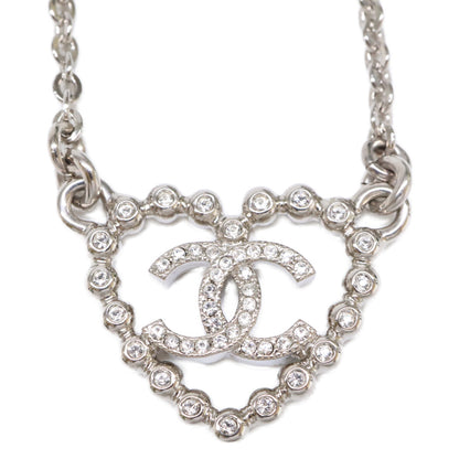 CHANEL シャネル 新品同様 C25P ABF459 B19984 ハート ラインストーンココマーク ネックレス