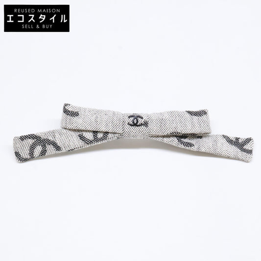 CHANEL シャネル 【美品】22S AA8273 ココマーク リボン バレッタ ヘアアクセサリー