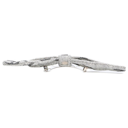 CHANEL シャネル 【美品】22S AA8273 ココマーク リボン バレッタ ヘアアクセサリー