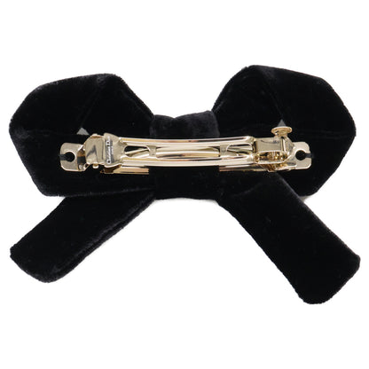 Christian Dior クリスチャンディオール 新品同様 Diorissimo ベルベット リボンバレッタ ヘアアクセサリー