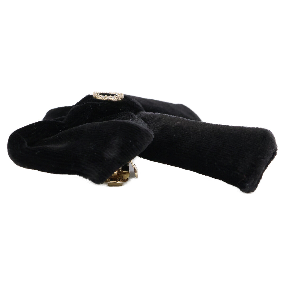 Christian Dior クリスチャンディオール 新品同様 Diorissimo ベルベット リボンバレッタ ヘアアクセサリー