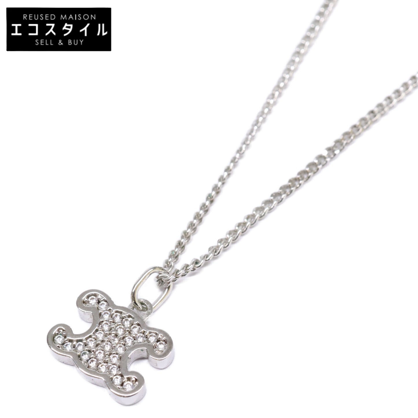 CELINE セリーヌ 460GB6BZI.36SI トリオンフ ラインストーン ネックレス