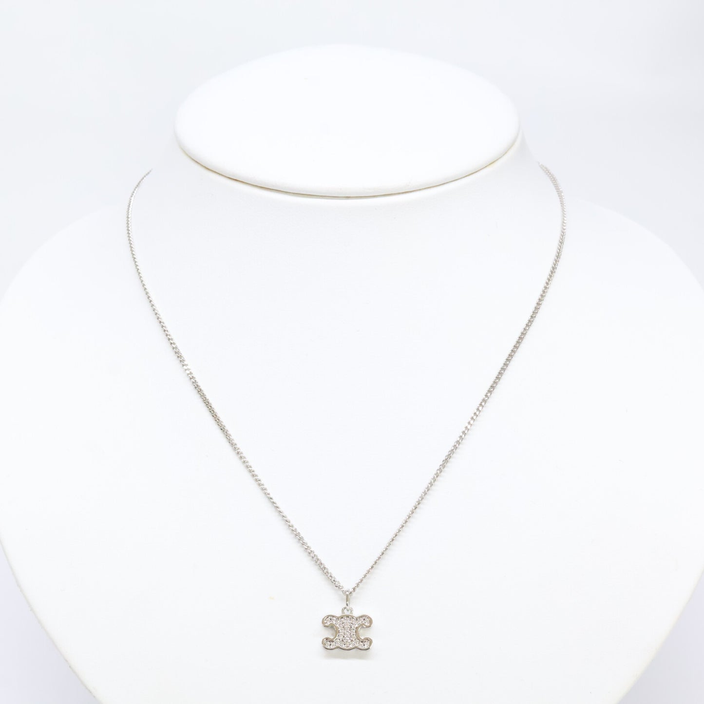 CELINE セリーヌ 460GB6BZI.36SI トリオンフ ラインストーン ネックレス