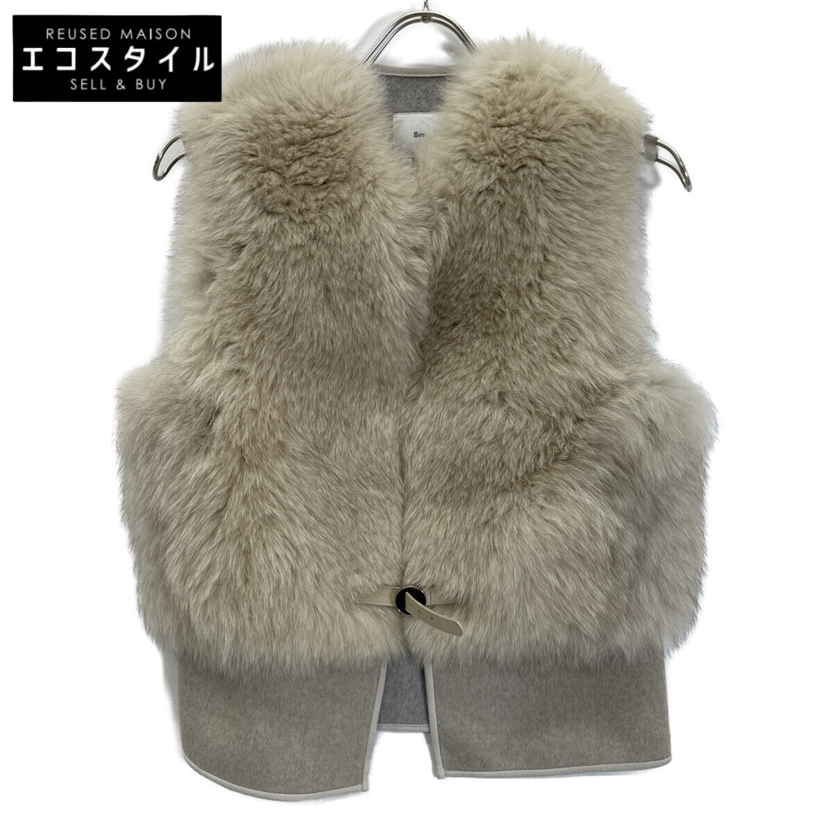 SOV. ソブ ダブルスタンダード ﾍﾞｰｼﾞｭ ｳｰﾙ/ｶｼﾐﾔ ﾌｫｯｸｽﾌｧｰﾍﾞｽﾄ ベスト 36