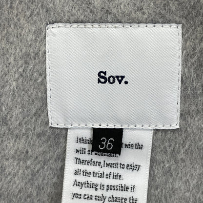 SOV. ソブ ダブルスタンダード ﾍﾞｰｼﾞｭ ｳｰﾙ/ｶｼﾐﾔ ﾌｫｯｸｽﾌｧｰﾍﾞｽﾄ ベスト 36