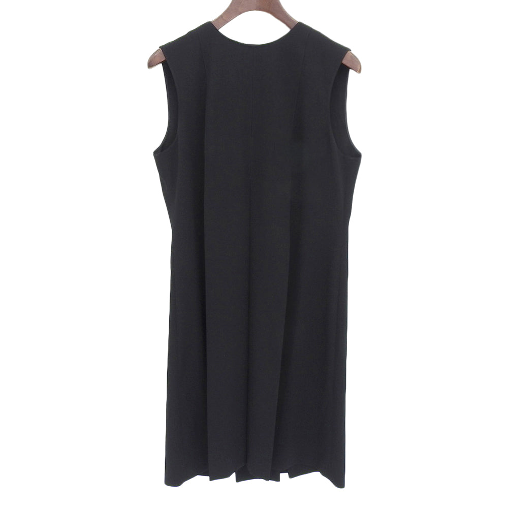 SONIA RYKIEL ソニアリキエル 未使用 バックサテン ノースリーブプリーツワンピース レディース ブラック 36 12410425-14 ワンピース 36