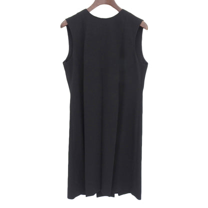 SONIA RYKIEL ソニアリキエル 未使用 バックサテン ノースリーブプリーツワンピース レディース ブラック 36 12410425-14 ワンピース 36