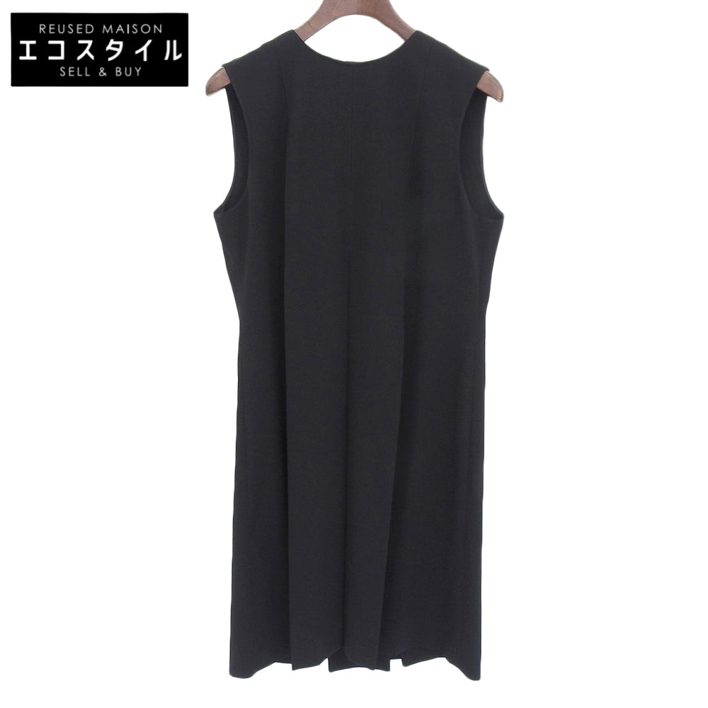 SONIA RYKIEL ソニアリキエル 未使用 バックサテン ノースリーブプリーツワンピース レディース ブラック 36 12410425-14 ワンピース 36