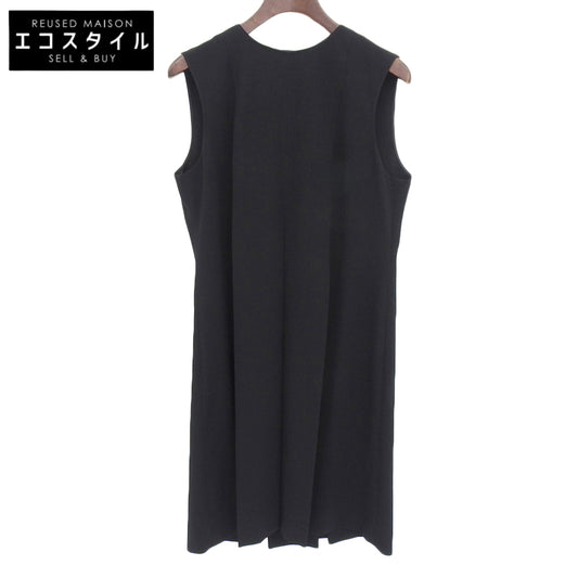 SONIA RYKIEL ソニアリキエル 未使用 バックサテン ノースリーブプリーツワンピース レディース ブラック 36 12410425-14 ワンピース 36