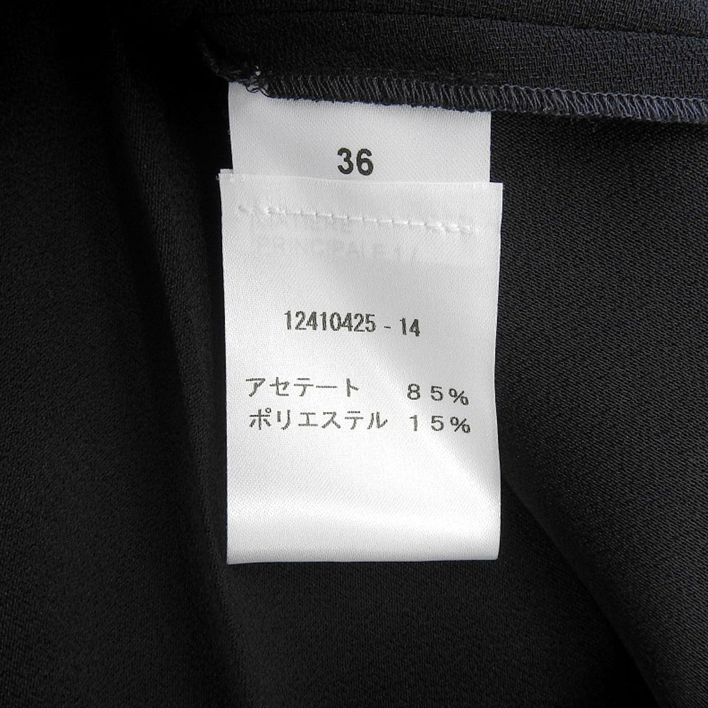 SONIA RYKIEL ソニアリキエル 未使用 バックサテン ノースリーブプリーツワンピース レディース ブラック 36 12410425-14 ワンピース 36