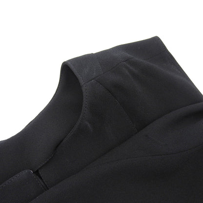 SONIA RYKIEL ソニアリキエル 未使用 バックサテン ノースリーブプリーツワンピース レディース ブラック 36 12410425-14 ワンピース 36