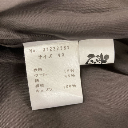 慈雨 ジウ 01222581 ラウンドカラー シングルコート コート 40