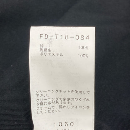 Yohji Yamamoto ヨウジヤマモト FD-T18-084 ﾌﾞﾗｯｸ ｽﾃｯﾁﾃﾞｻﾞｲﾝ ｸﾙｰﾈｯｸTｼｬﾂ トップス 2