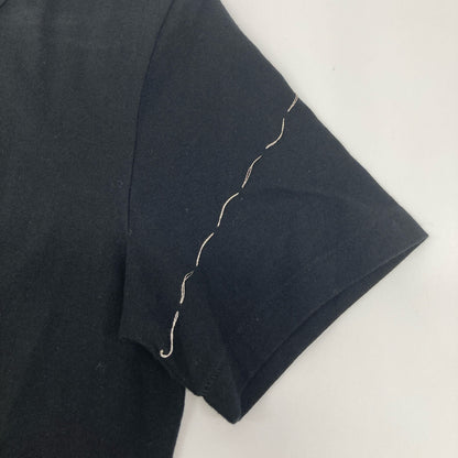 Yohji Yamamoto ヨウジヤマモト FD-T18-084 ﾌﾞﾗｯｸ ｽﾃｯﾁﾃﾞｻﾞｲﾝ ｸﾙｰﾈｯｸTｼｬﾂ トップス 2