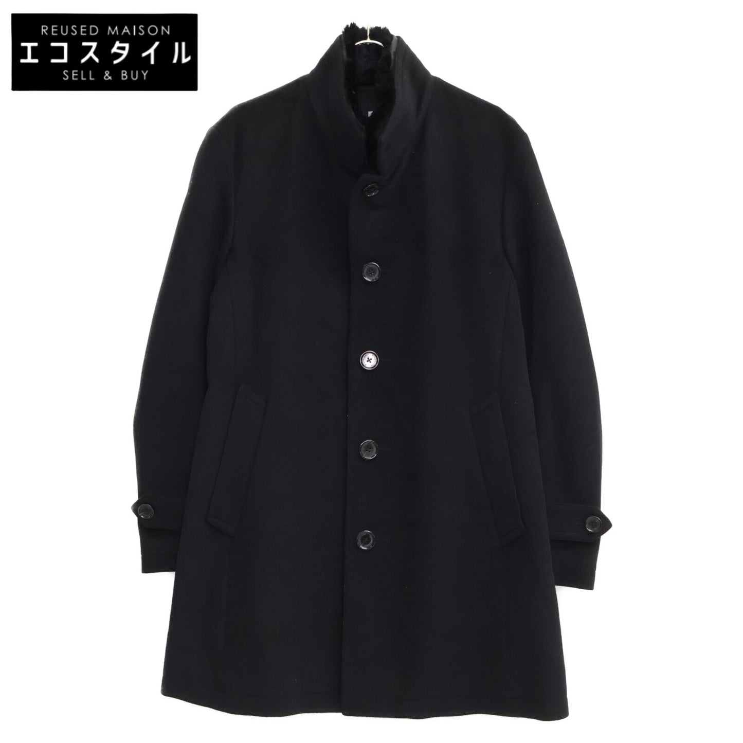 BLACK LABEL CRESTBRIDGE ブラックレーベルクレストブリッジ 51B11-404-09 ファーカラー付 シングル コート L