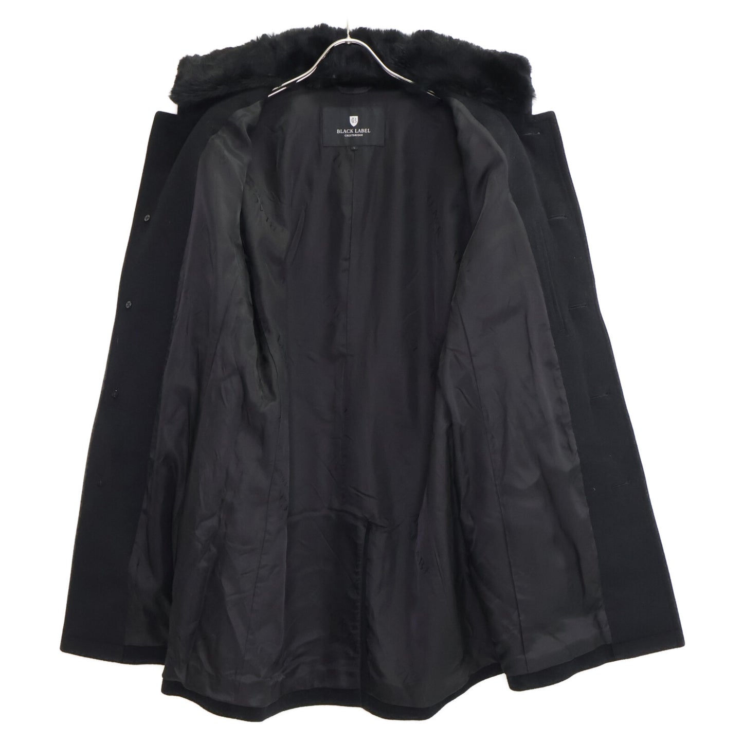BLACK LABEL CRESTBRIDGE ブラックレーベルクレストブリッジ 51B11-404-09 ファーカラー付 シングル コート L