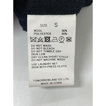 TOMORROWLAND トゥモローランド 63-04-34-04402 ﾈｲﾋﾞｰ ｳｰﾙﾃﾞﾆﾑｼｬﾝﾌﾞﾚｰｲｰｼﾞｰﾊﾟﾝﾂ ボトムス S