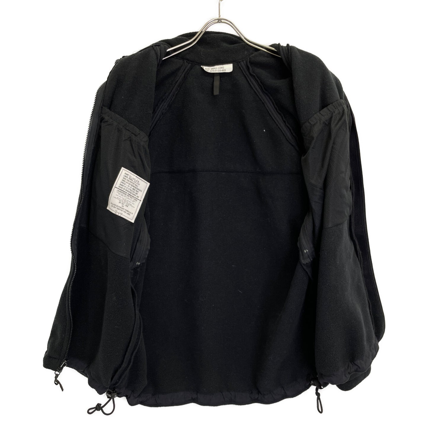 US NAVY ユーエスネイビー ﾌﾞﾗｯｸ ﾗｲﾅｰﾌﾘｰｽｼﾞｬｹｯﾄ ジャケット S