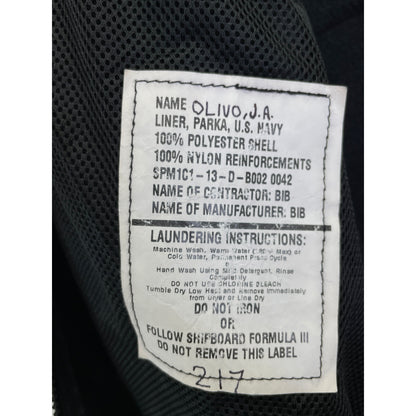 US NAVY ユーエスネイビー ﾌﾞﾗｯｸ ﾗｲﾅｰﾌﾘｰｽｼﾞｬｹｯﾄ ジャケット S