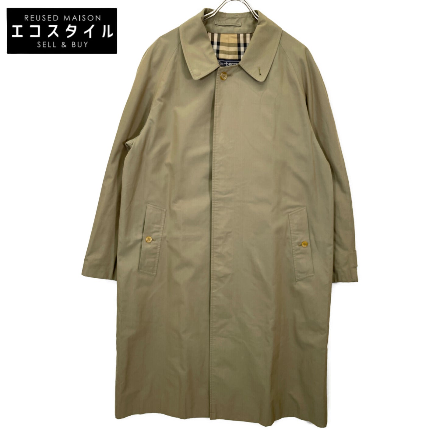 BURBERRY バーバリー 英国製 紺タグ ギャバジン ステンカラーコート コート 48