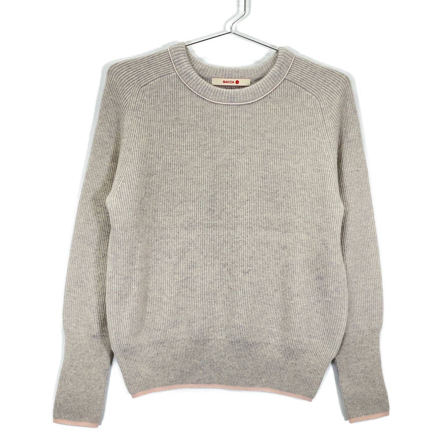 BACCA バッカ 24年製 35-02-44-02702 ﾗﾒｳｰﾙ ﾍﾞｰｼｯｸﾌﾟﾙｵｰﾊﾞｰﾆｯﾄ トップス S