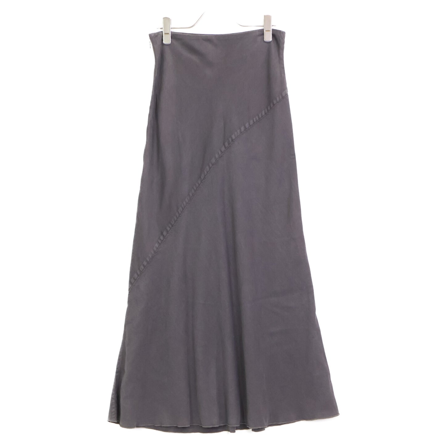 Whim Gazette ウィムガゼット WGZ1041701A0002 ｸﾞﾚｰ ﾃﾝｾﾙTM繊維使用ﾛﾝｸﾞｽｶｰﾄ スカート 38