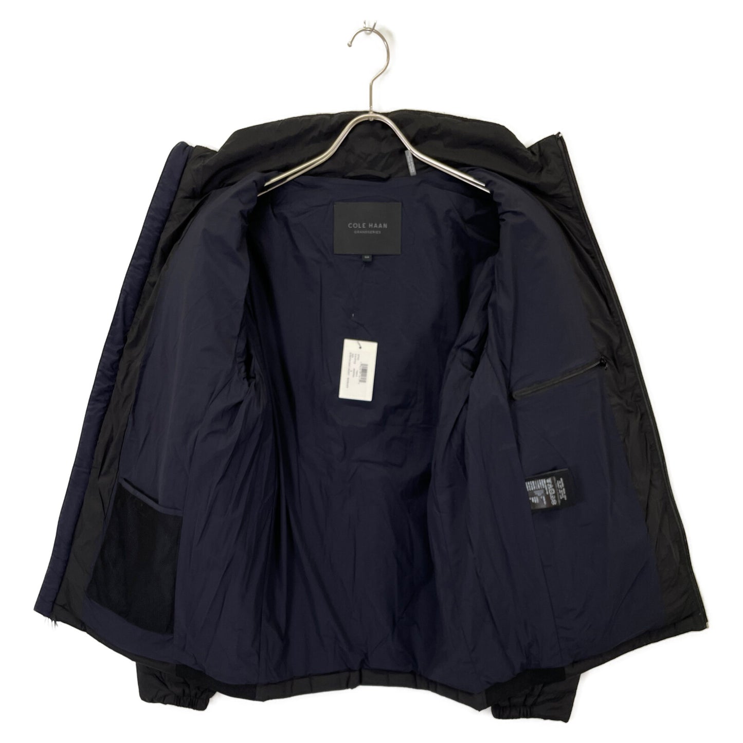 Cole Haan コールハーン T40312 ﾌﾞﾗｯｸ ｽﾄﾚｯﾁｷﾙﾃｯﾄﾞｼﾞｬｹｯﾄ ジャケット S