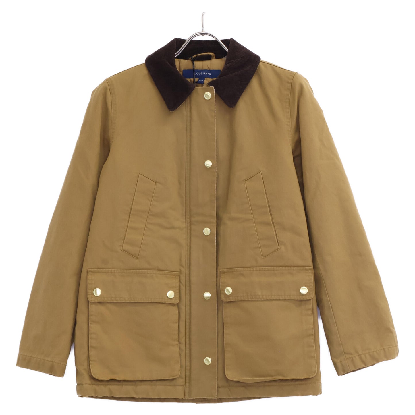 Cole Haan コールハーン T10496 ﾌﾞﾗｳﾝ ﾜｯｸｽﾄﾞｺｯﾄﾝﾊﾝﾀｰｼﾞｬｹｯﾄ ジャケット XS