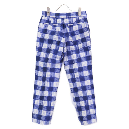 DRAWER ドゥロワー 6514-236-1301 ブルー カスリチェックジャガードパンツ ボトムス 34