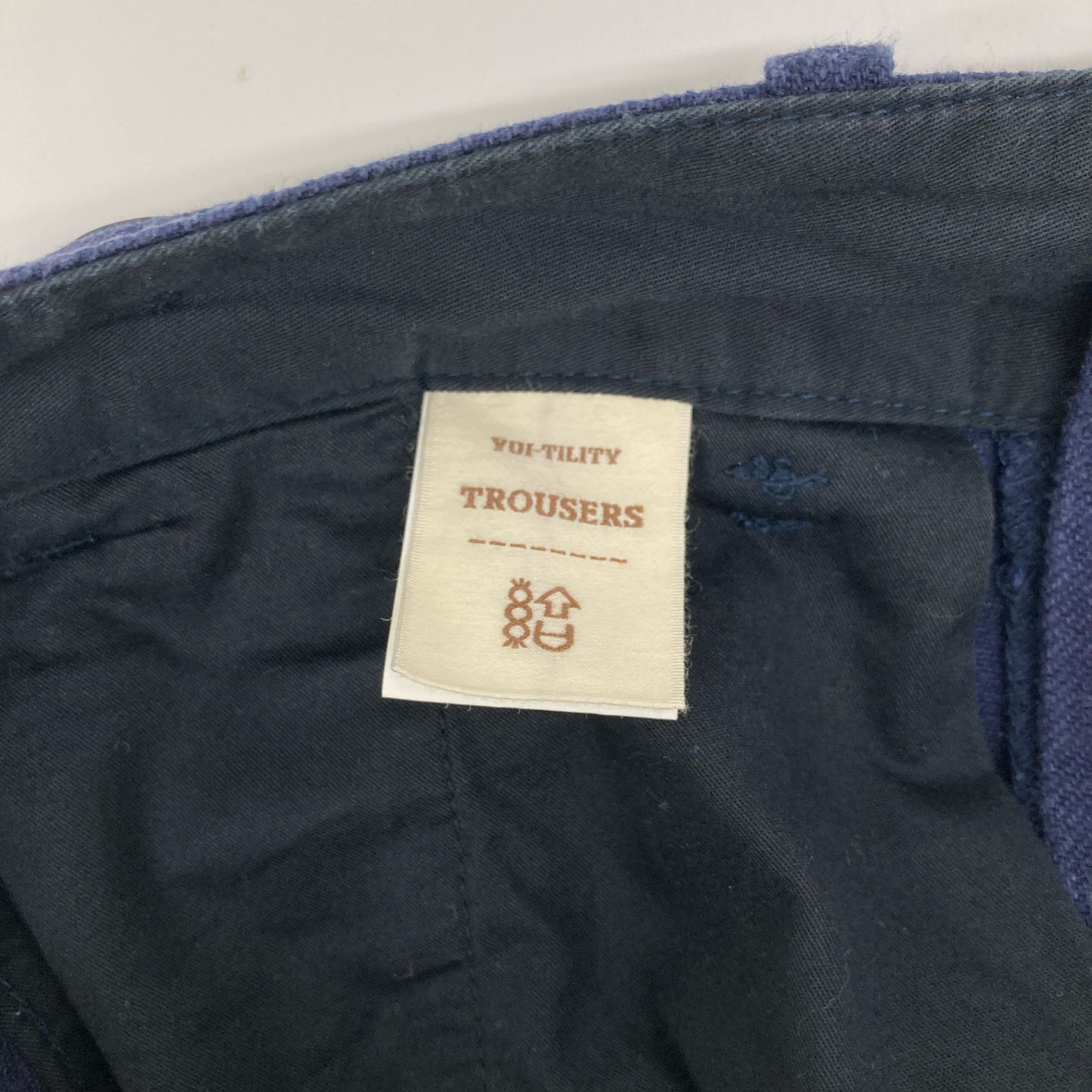 YUI ユイ YUI-TILITY TROUSERS ﾘﾈﾝ×ｺｯﾄﾝ ﾈｲﾋﾞｰ ﾄﾗｳｻﾞｰﾊﾟﾝﾂ ボトムス 2