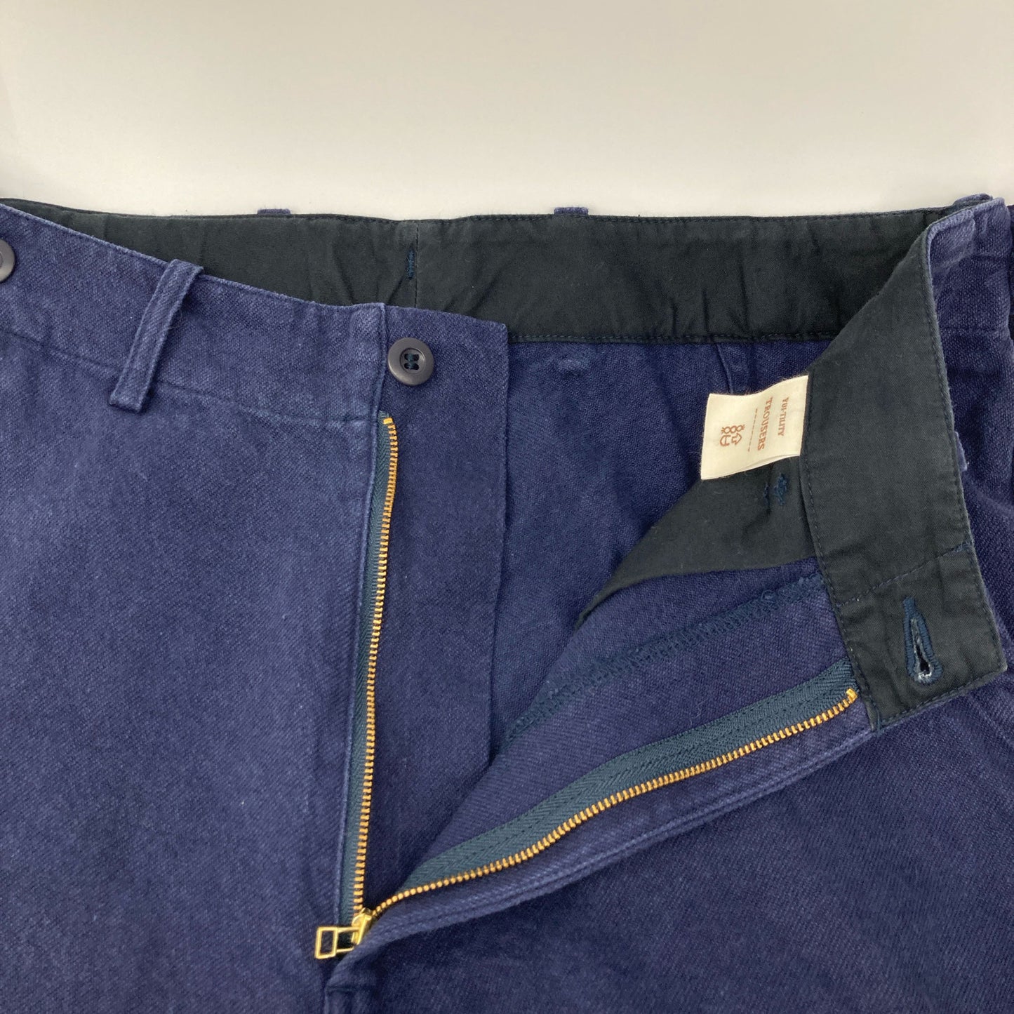 YUI ユイ YUI-TILITY TROUSERS ﾘﾈﾝ×ｺｯﾄﾝ ﾈｲﾋﾞｰ ﾄﾗｳｻﾞｰﾊﾟﾝﾂ ボトムス 2