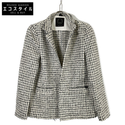 T-JACKET ティージャケット ﾎﾜｲﾄ×ﾌﾞﾗｯｸ ｳｰﾙ ｼﾞｬｹｯﾄ ジャケット M