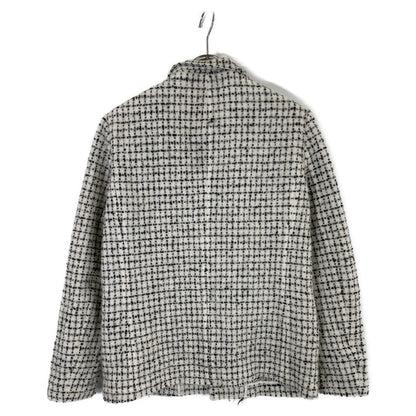 T-JACKET ティージャケット ﾎﾜｲﾄ×ﾌﾞﾗｯｸ ｳｰﾙ ｼﾞｬｹｯﾄ ジャケット M