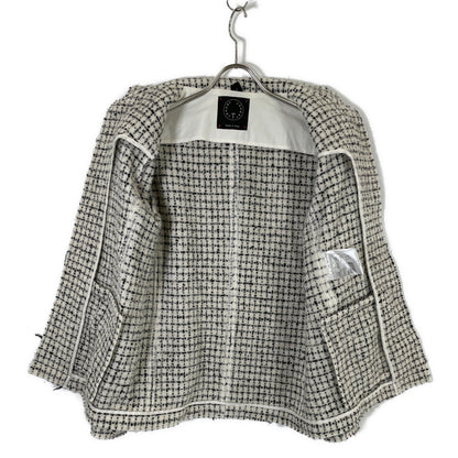 T-JACKET ティージャケット ﾎﾜｲﾄ×ﾌﾞﾗｯｸ ｳｰﾙ ｼﾞｬｹｯﾄ ジャケット M