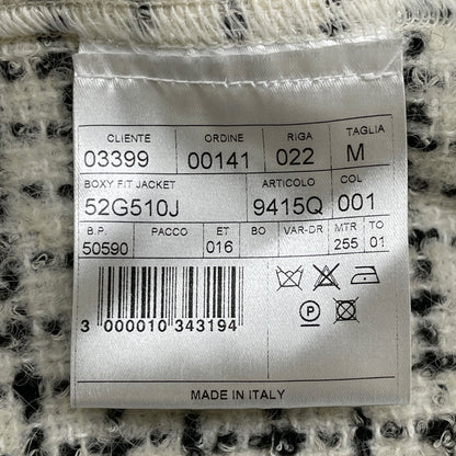 T-JACKET ティージャケット ﾎﾜｲﾄ×ﾌﾞﾗｯｸ ｳｰﾙ ｼﾞｬｹｯﾄ ジャケット M