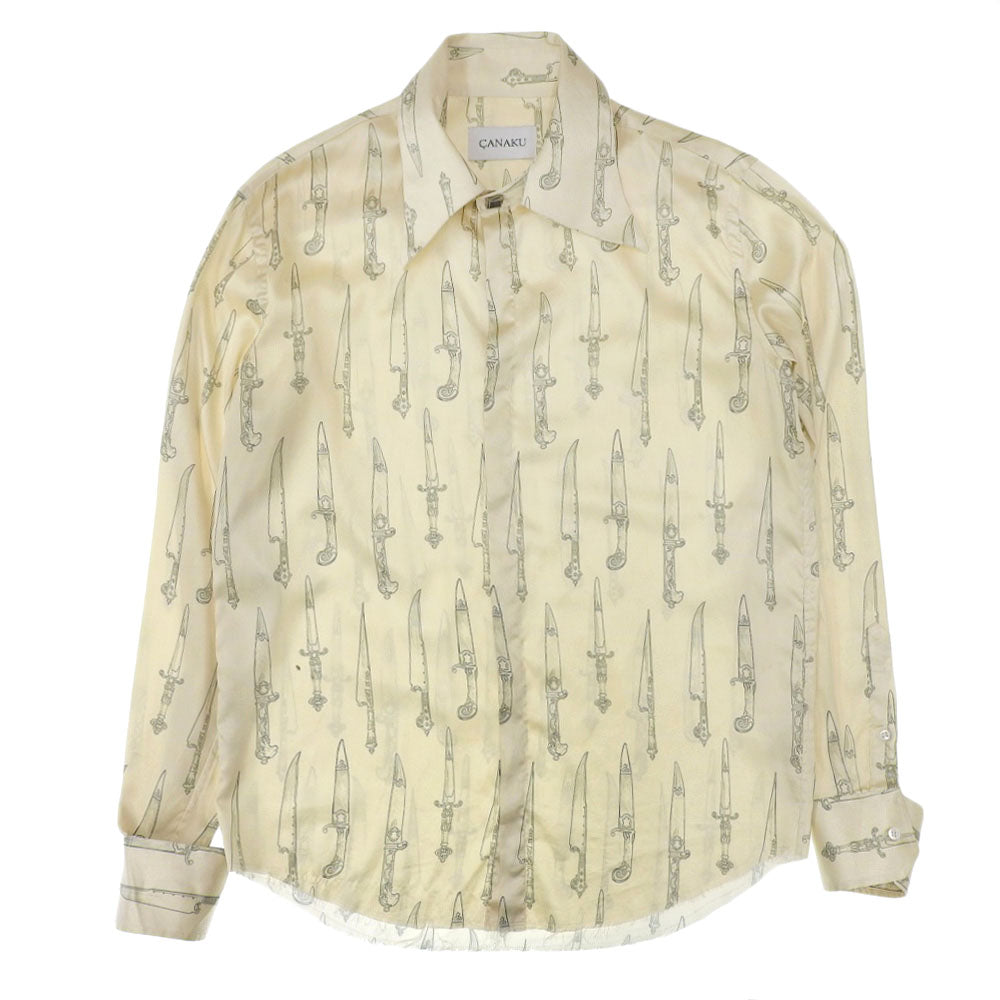 カナク Canaku 美品 ダガー柄 長袖シャツ トップス メンズ M 162 トップス M