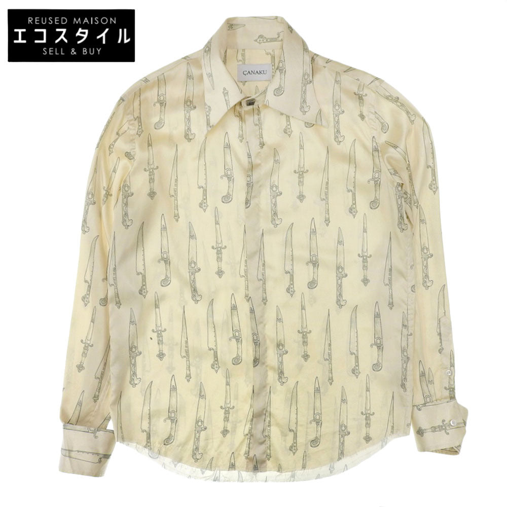 カナク Canaku 美品 ダガー柄 長袖シャツ トップス メンズ M 162 トップス M