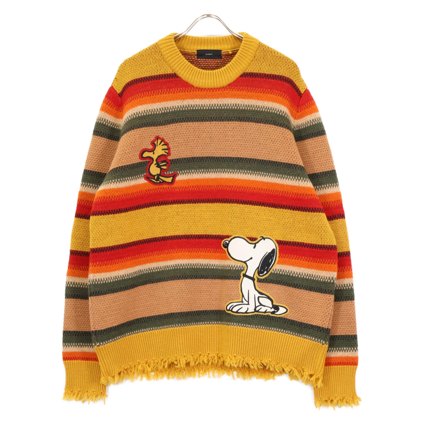 ALANUI アラヌイ ×ｽﾇｰﾋﾟｰ ﾏﾙﾁｶﾗｰ 切りっぱなしﾃﾞｻﾞｲﾝ ﾆｯﾄ トップス XL