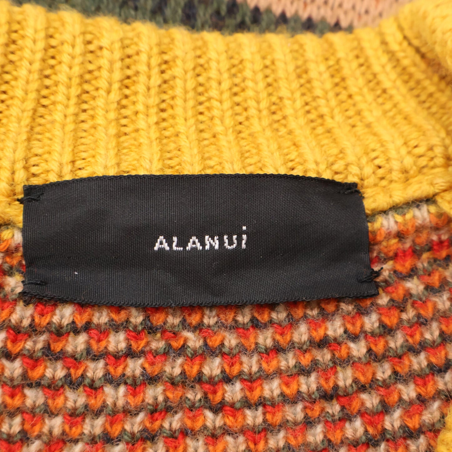 ALANUI アラヌイ ×ｽﾇｰﾋﾟｰ ﾏﾙﾁｶﾗｰ 切りっぱなしﾃﾞｻﾞｲﾝ ﾆｯﾄ トップス XL