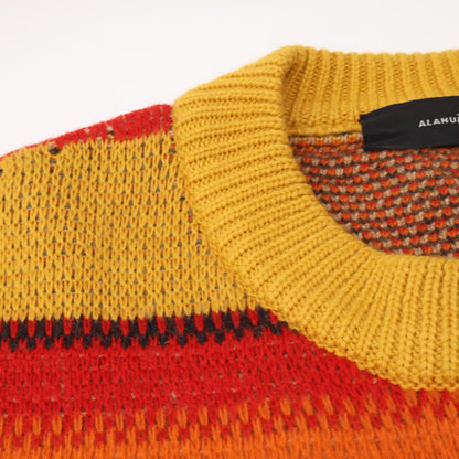 ALANUI アラヌイ ×ｽﾇｰﾋﾟｰ ﾏﾙﾁｶﾗｰ 切りっぱなしﾃﾞｻﾞｲﾝ ﾆｯﾄ トップス XL